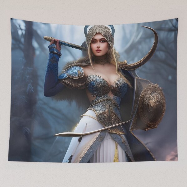 Item preview, Elvish Warrior in Blue designed and sold by dbvirago.