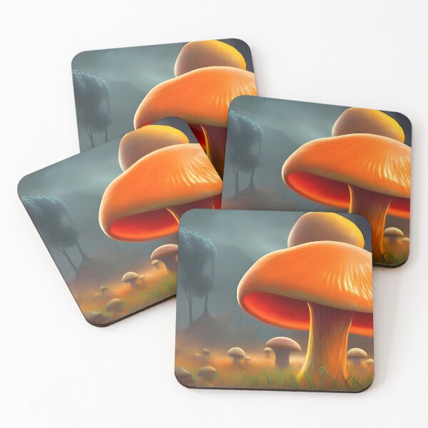 Item preview, Orange Mushrooms in Fantasy Setting designed and sold by dbvirago.