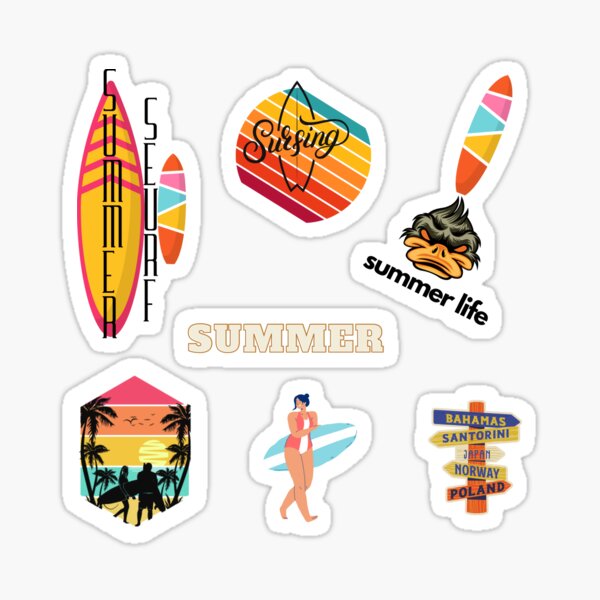 Printable Journaling Sticker Kit Summer Sunset Journal Stickers Decorative  Planner Kit Silhouette Cutfiles Cricut Png 