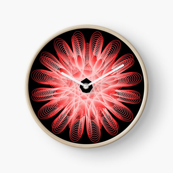 Abstract Spiral Fantasy 3 Clock