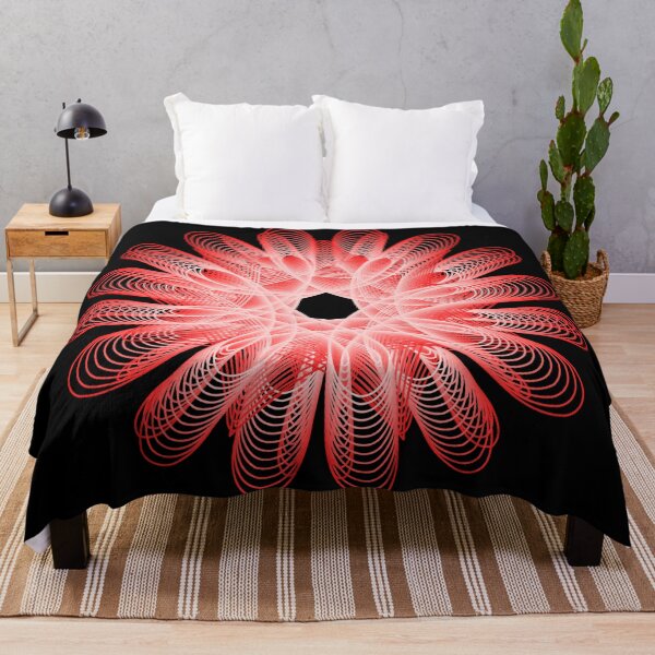 Abstract Spiral Fantasy 3 Throw Blanket