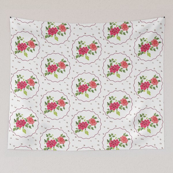 Item preview, Red and pink peony flower [korea traditiona] designed and sold by haje-shop.