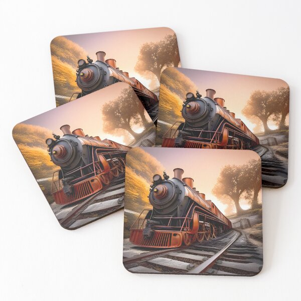 Item preview, AI Generated Image of a Train Moving Through a Ghostly Landscape designed and sold by dbvirago.