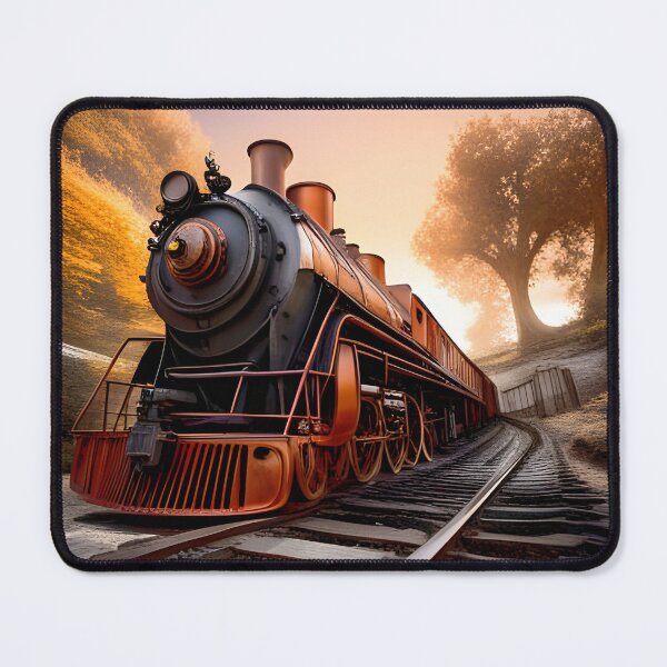 Item preview, AI Generated Image of a Train Moving Through a Ghostly Landscape designed and sold by dbvirago.