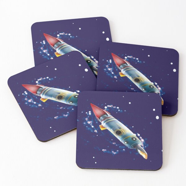 Item preview, space universe rocket on a galaxy background designed and sold by JaroDesign2023.