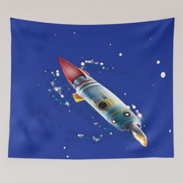 Item preview, space universe rocket on a galaxy background designed and sold by JaroDesign2023.