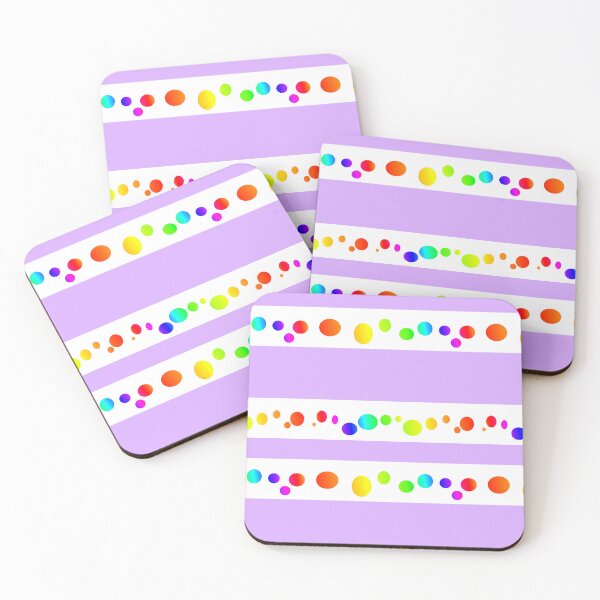 Item preview, Rainbow lilac circles and lines | Rainbow light violet circle pattern designed and sold by lausn.