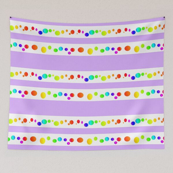 Item preview, Rainbow lilac circles and lines | Rainbow light violet circle pattern designed and sold by lausn.