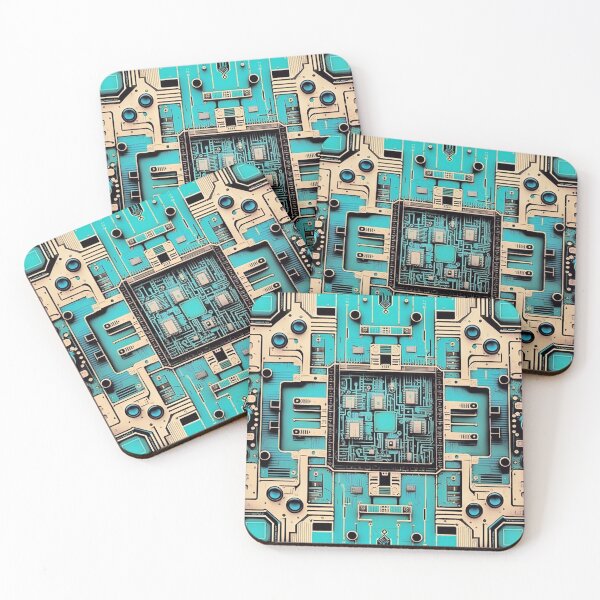 Item preview, Blue motherboard pattern designed and sold by knuppify.