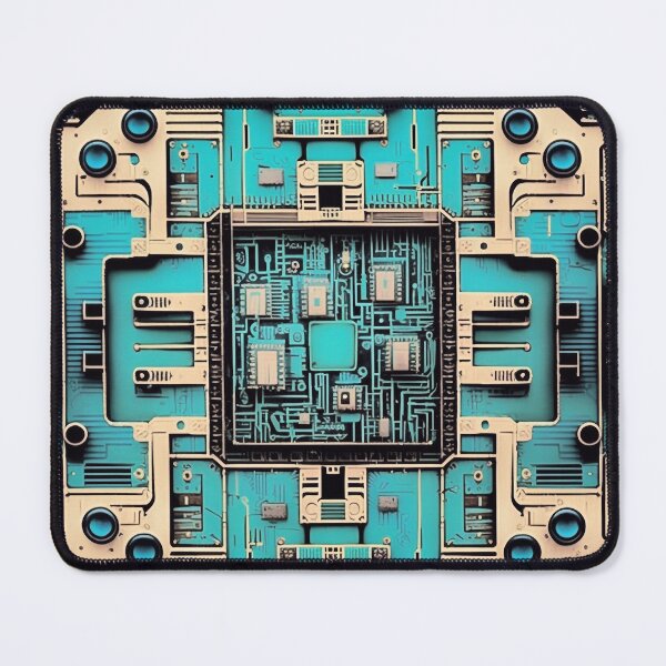 Item preview, Blue motherboard pattern designed and sold by knuppify.