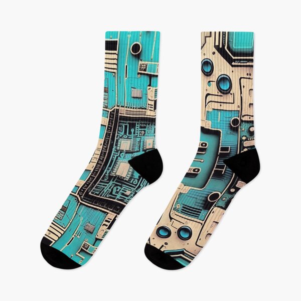 Item preview, Blue motherboard pattern designed and sold by knuppify.