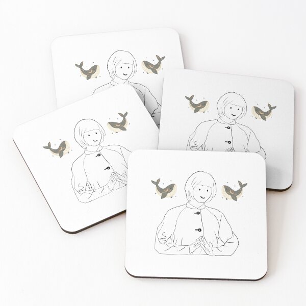 Item preview, Woo Yeong Woo line version & whale background designed and sold by paintingtour.