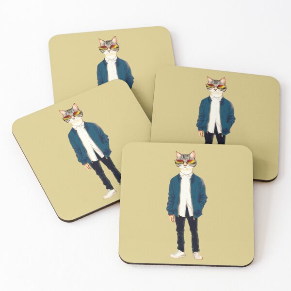 Item preview, Hipster Cat V12 designed and sold by HipsterAnimals.