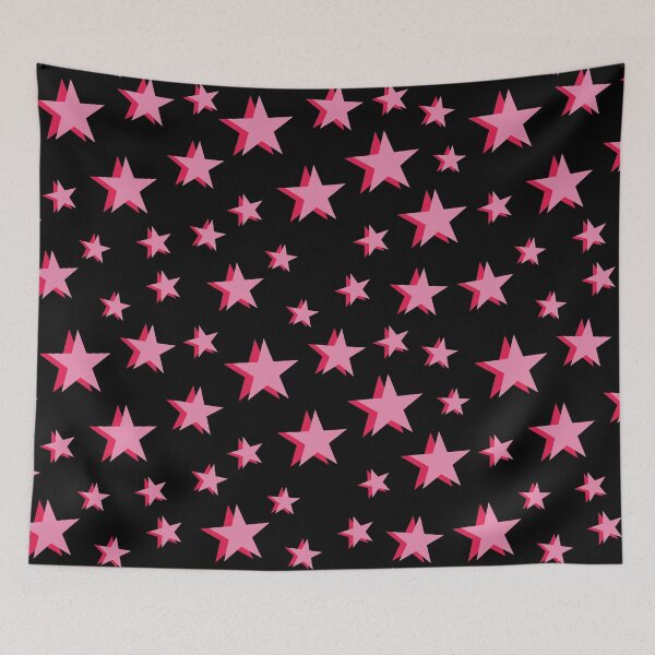 Item preview, Pink Shadowed Stars on Black designed and sold by Ayoub14.
