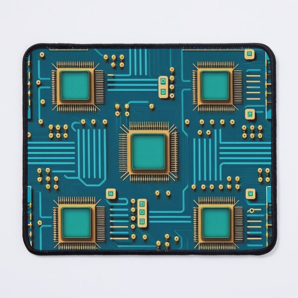 Item preview, Blue motherboard pattern designed and sold by knuppify.