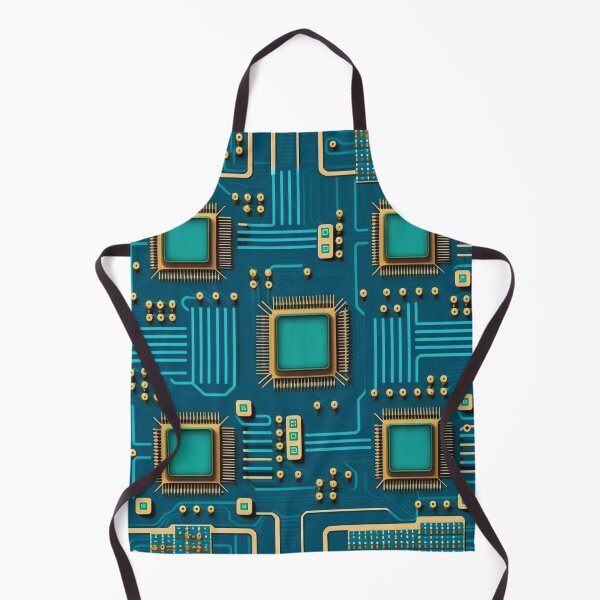 Item preview, Blue motherboard pattern designed and sold by knuppify.