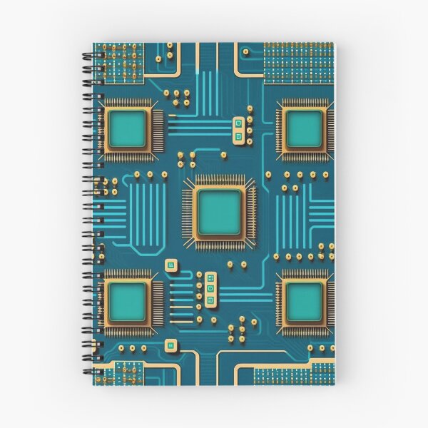 Item preview, Blue motherboard pattern designed and sold by knuppify.