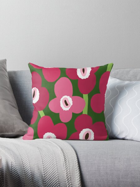 Item preview, Iconic Retro Scandinavian Flowers in Pink and Green designed and sold by Deutschic.