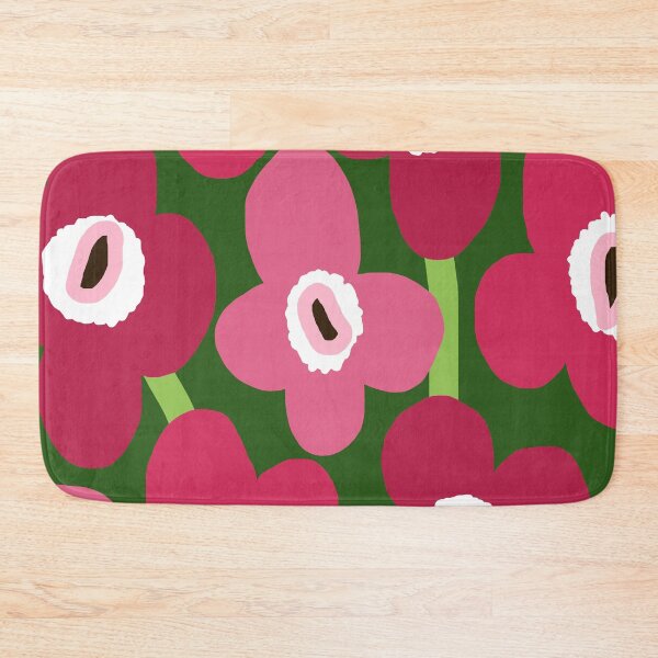 Item preview, Iconic Retro Scandinavian Flowers in Pink and Green designed and sold by Deutschic.