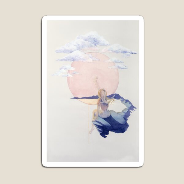 find me amongst the clouds Magnet