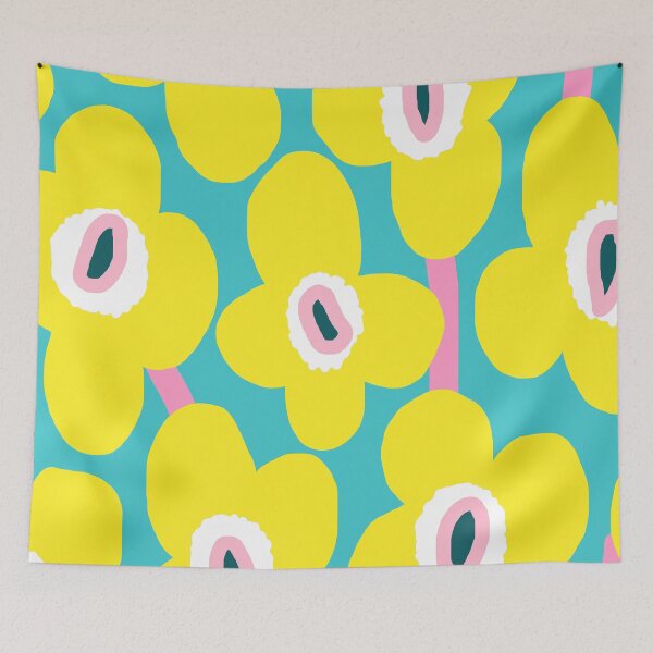 Item preview, Iconic Retro Scandinavian Neon Flowers designed and sold by Deutschic.