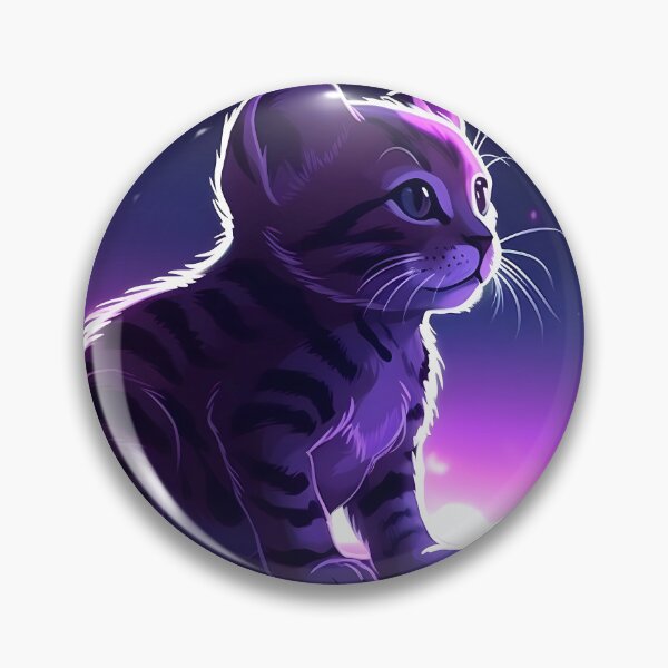 Item preview, Adorable kitten in the neon-lit night designed and sold by SingularityGeek.