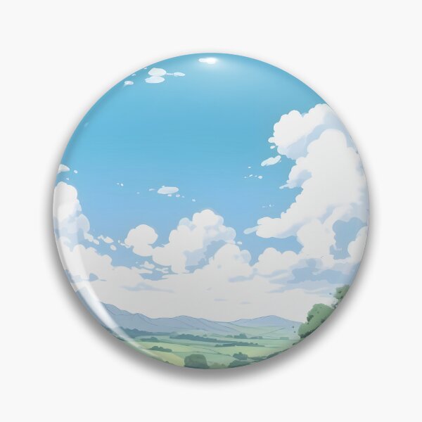 Item preview, Aesthetic Green Landscape in Anime Style designed and sold by SingularityGeek.