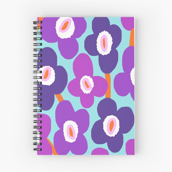 Item preview, Iconic Retro Scandinavian Purple Flowers designed and sold by Deutschic.