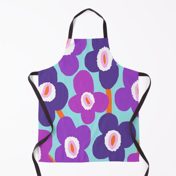 Item preview, Iconic Retro Scandinavian Purple Flowers designed and sold by Deutschic.