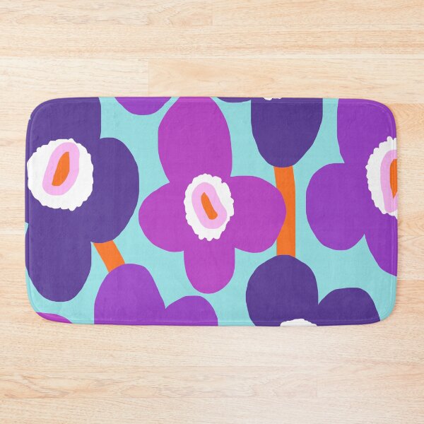 Item preview, Iconic Retro Scandinavian Purple Flowers designed and sold by Deutschic.