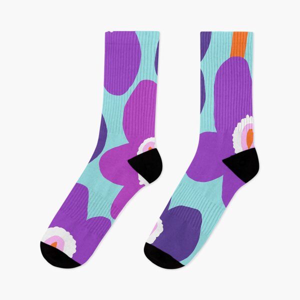 Item preview, Iconic Retro Scandinavian Purple Flowers designed and sold by Deutschic.