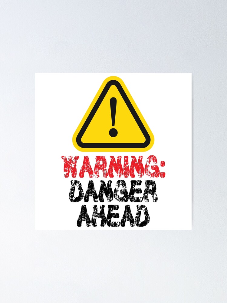 Danger You Are An Idiot Sign Warning Car Bumper Sticker Decal 6 x 4