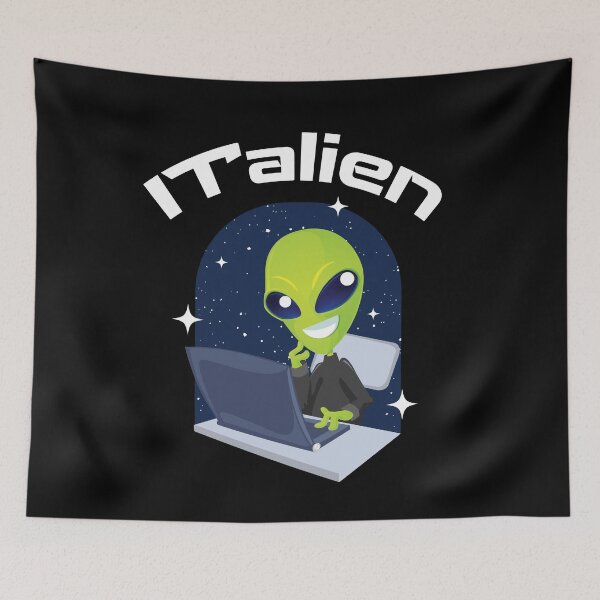 Item preview, ITalien Alien Computer Scientist Hacker designed and sold by MooonTees.