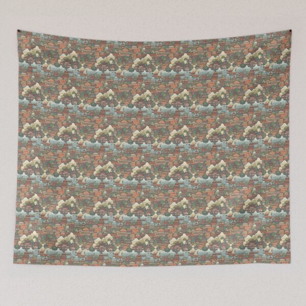 Item preview, Pixelated Asakusa Temple designed and sold by PixelPatchwork.