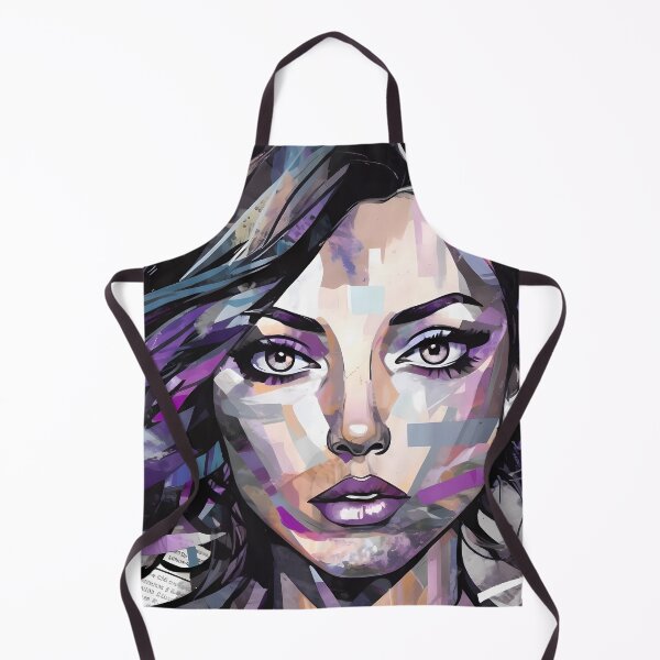 Item preview, Beautiful girl face portrait mixed with newspaper clippings designed and sold by SingularityGeek.