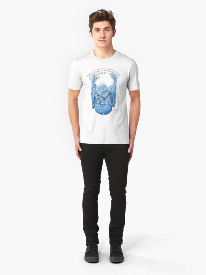 Alternate view of Abundance Buddha Slim Fit T-Shirt