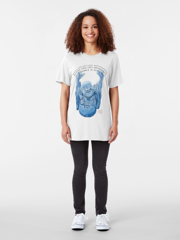 Alternate view of Abundance Buddha Slim Fit T-Shirt
