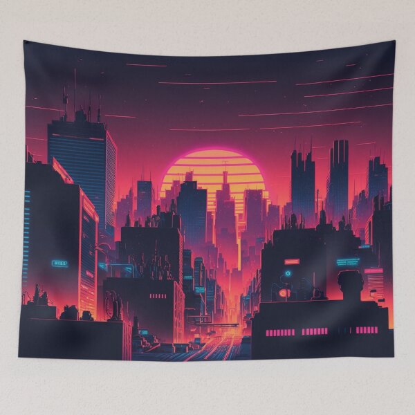 Item preview, Retrowave Aesthetic City designed and sold by Nightarcade.