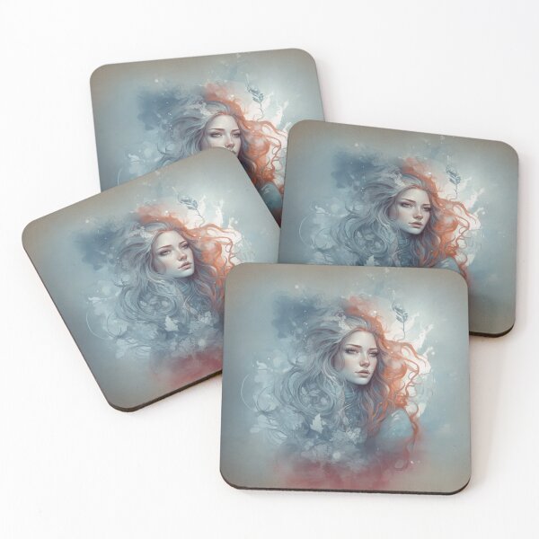 Item preview, Girl with Blue and Red Hair designed and sold by Splargo Digital Prints.