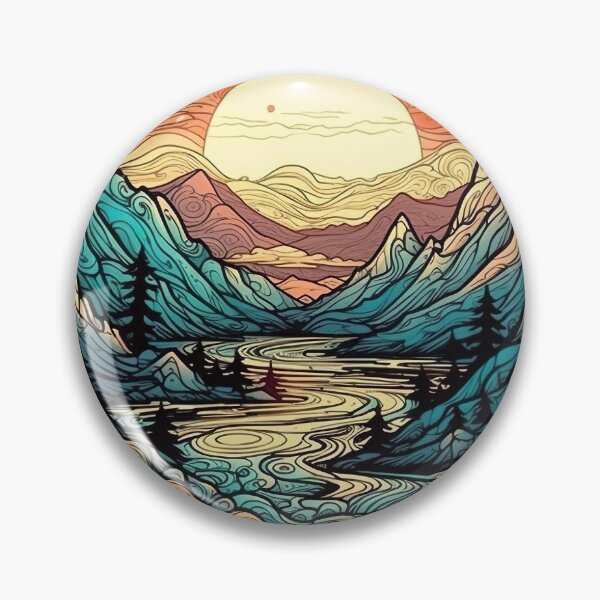 Item preview, Psychedelic Mountainscape designed and sold by Matt's Artificial Nature.