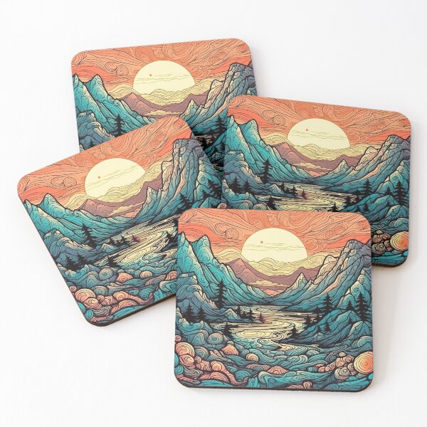 Item preview, Psychedelic Mountainscape designed and sold by Matt's Artificial Nature.