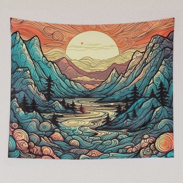 Item preview, Psychedelic Mountainscape designed and sold by Matt's Artificial Nature.