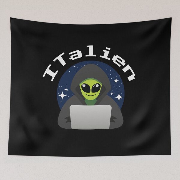 Item preview, ITalien Alien Computer Scientist Hacker designed and sold by MooonTees.