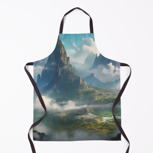 Item preview, Beautiful green landscape surrounded by high mountains designed and sold by SingularityGeek.