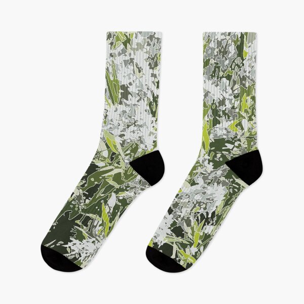 Item preview, white flowers meadow pattern designed and sold by SunGraphicArt.