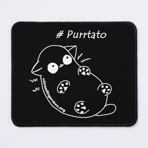 Item preview, Purrtato on black designed and sold by Schrödingers Box.