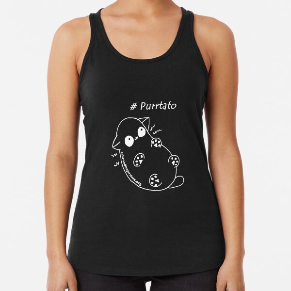 Item preview, Purrtato on black designed and sold by Schrödingers Box.