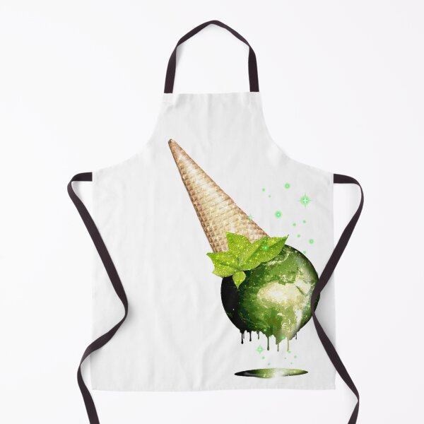 Item preview, Green Earth Planet Ice Cream Melting Leaves designed and sold by Jolly-Yosei.