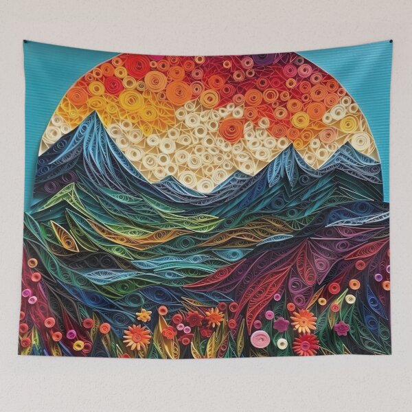 Item preview, Paper Quilled Mountainscape designed and sold by Matt's Artificial Nature.