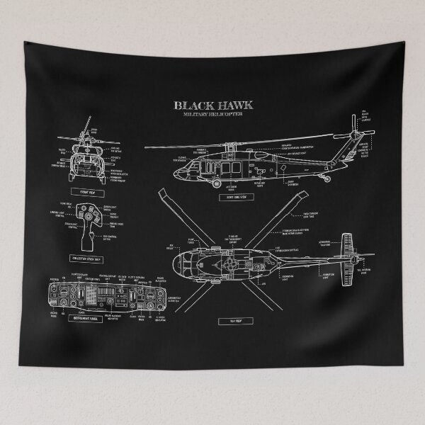 Item preview, Black Hawk (White Stencil - No Background) designed and sold by BGALAXY.